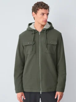 Next Vert kaki - Borg Veste-chemise doublée en polaire Online