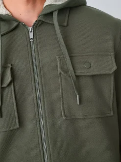 Next Vert kaki - Borg Veste-chemise doublée en polaire Online