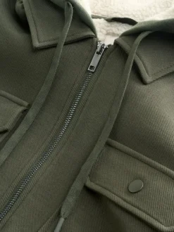 Next Vert kaki - Borg Veste-chemise doublée en polaire Online