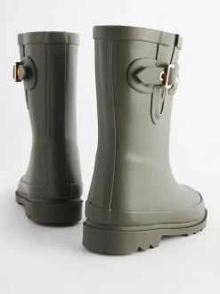 Next Vert kaki - Bottes en caoutchouc avec doublure chaude Sale