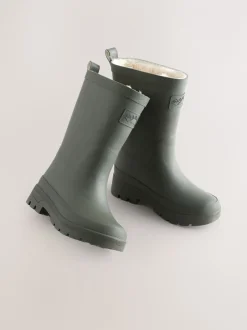 Next Vert kaki - Bottes en caoutchouc doublées Outlet
