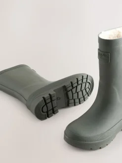 Next Vert kaki - Bottes en caoutchouc doublées Outlet