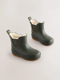 Next - Bottines en caoutchouc avec doublure chaude Vert kaki Best