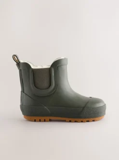 Next - Bottines en caoutchouc avec doublure chaude Vert kaki Best