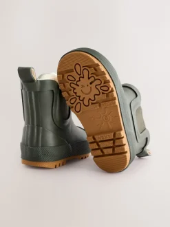 Next - Bottines en caoutchouc avec doublure chaude Vert kaki Best