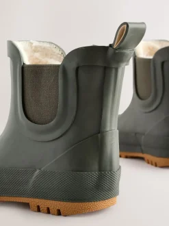 Next - Bottines en caoutchouc avec doublure chaude Vert kaki Best