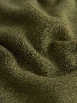 Next - Cardigan ajusté ultra-doux à col rond en laine Vert kaki Outlet