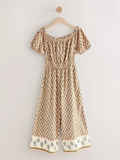 Next Vert kaki - Combinaison ample 100% coton à épaules dénudées Discount