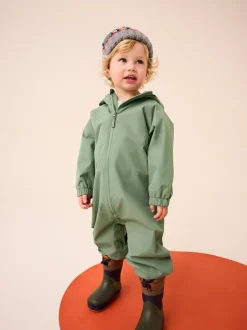 Next - Combinaison imperméable doublée de polaire (3mths-7yrs) Vert kaki Clearance