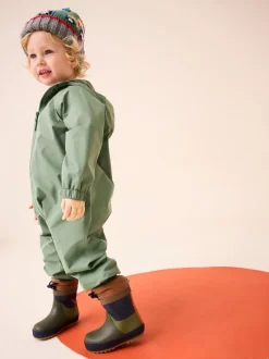 Next - Combinaison imperméable doublée de polaire (3mths-7yrs) Vert kaki Clearance