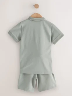 Next Vert kaki - Ensemble polo à manches courtes et short (3-16ans) Online
