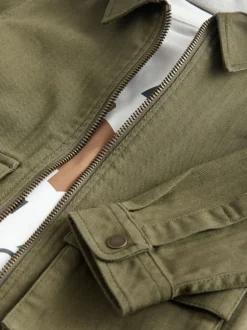 Next Vert kaki - Ensemble surchemise et T-shirt à capuche 2 pièces (3mois-7ans) Clearance