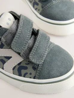 Next - Fermeture par contact Skate Trainers Vert kaki Discount