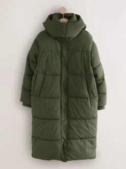 Next Vert kaki - Manteau long rembourré imperméable Best