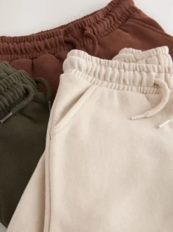 Next Vert kaki / Marron rouille / Écru - Lot de 3 joggings Soft Touch (3mois-7ans) Outlet