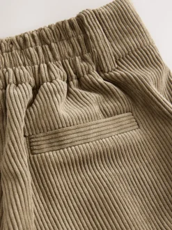 Next Vert kaki - Pantalon large en velours côtelé Discount
