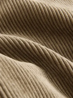 Next Vert kaki - Pantalon large en velours côtelé Discount