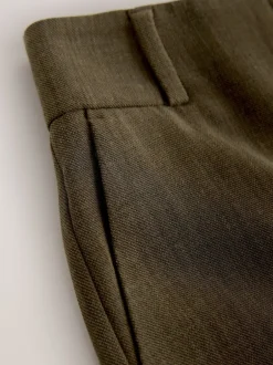 Next Vert kaki - Pantalons à taille élastique à jambe large hachurée