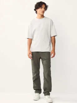 Next Vert kaki - Pantalons Authentiques riches en Coton Extensible Online