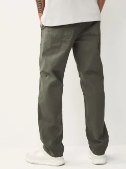 Next Vert kaki - Pantalons Authentiques riches en Coton Extensible Online