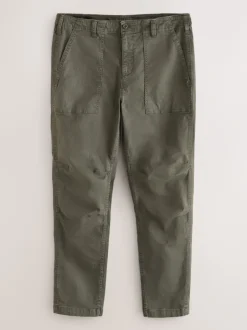 Next Vert kaki - Pantalons Authentiques riches en Coton Extensible Online