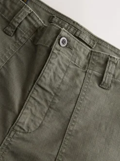 Next Vert kaki - Pantalons Authentiques riches en Coton Extensible Online