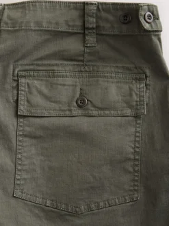 Next Vert kaki - Pantalons Authentiques riches en Coton Extensible Online