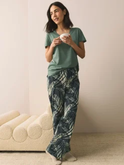 Next Vert kaki - Pyjama à manches courtes Hot