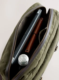 Next Vert kaki - Sac en coton ciré Messenger Hot