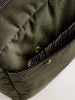 Next Vert kaki - Sac en coton ciré Messenger Hot