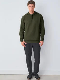 Next - Sweat à capuche texturé Vert kaki New