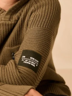 Next - Sweat-shirt à capuche en maille utilitaire (3-16ans) Vert kaki