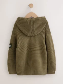 Next - Sweat-shirt à capuche en maille utilitaire (3-16ans) Vert kaki