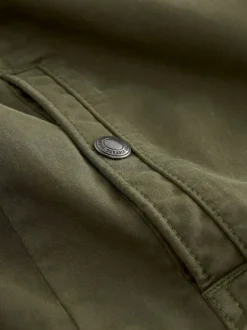 Next Vert kaki - Veste zippée doublée de peau de mouton Online