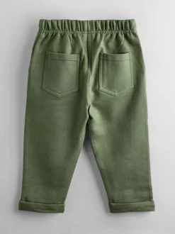 Jojo Maman Bébé Vert kaki rayé et kaki - Lot de 2pantalons de jogging à rayures et unis Discount