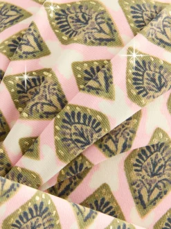 Next - Haut de bikini rembourré plongeant avec armatures rembourré Vert kaki/Cream Woodblock à la feuille d'aluminium Discount