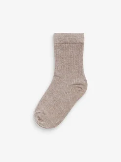 Next Vert kaki/gris - Paquet de chaussettes en coton riche à fines côtes 7 Sale