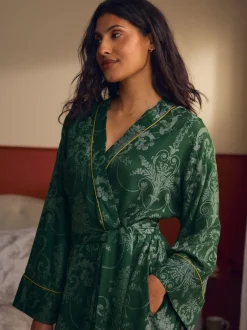 Laura Ashley - Peignoir Josette Vert émeraude Hot