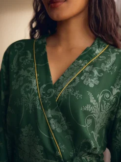 Laura Ashley - Peignoir Josette Vert émeraude Hot