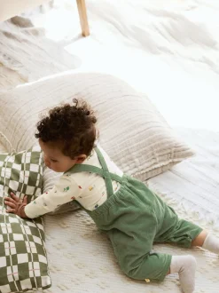 Next - Ensemble salopette et body en velours côtelé (0mois-2ans) Vert motif ferme Best