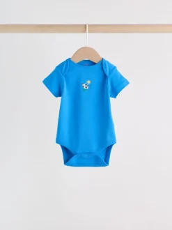 Next Vert motif ferme - Lot de 5 bodies bébé à manches courtes