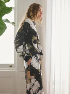 Next Vert motif feuilles - Pyjama confortable à manches longues Online