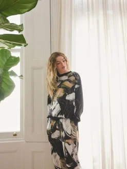 Next Vert motif feuilles - Pyjama confortable à manches longues Online