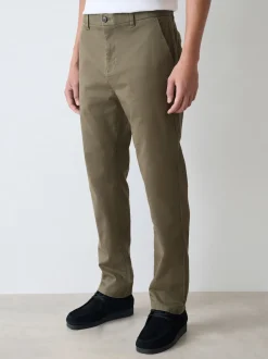 Next - Slim Fit (Slim Fit) - Pantalon chino stretch Vert olive Online