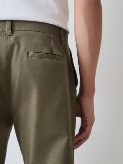 Next - Slim Fit (Slim Fit) - Pantalon chino stretch Vert olive Online