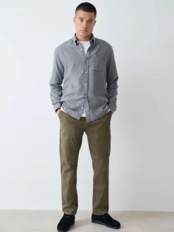 Next - Slim Fit (Slim Fit) - Pantalon chino stretch Vert olive Online