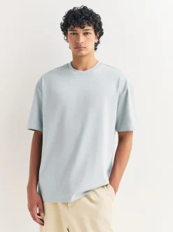 Next - Coupe ample - T-shirt épais 3 Pack Vert olive/gris glace/orange rouille Online