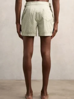 Reiss Vert pistache - Short Caprio imprimé géométrique de bain Online