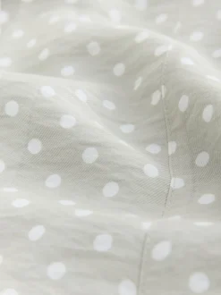 Next Vert sauge à pois - Robe mini-robe à taille nouée Outlet