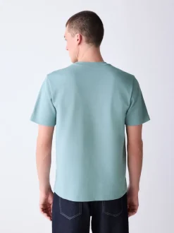 Next - T-shirt épais doux au toucher élégant VERT SAUGE Sale
